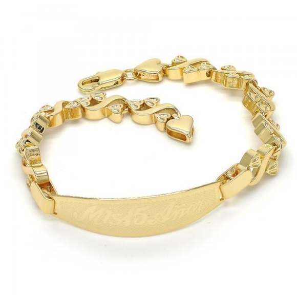 Jewelry - Gold Plated ID Bracelet, Heart Design